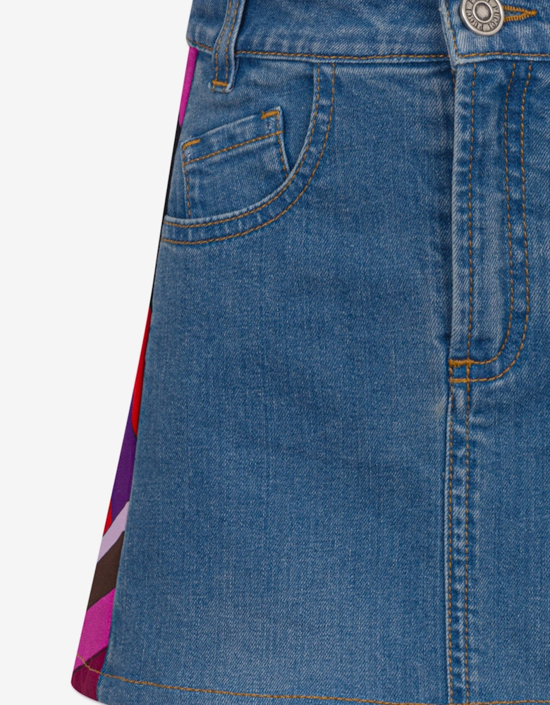 Girls Denim Skirt in Blue