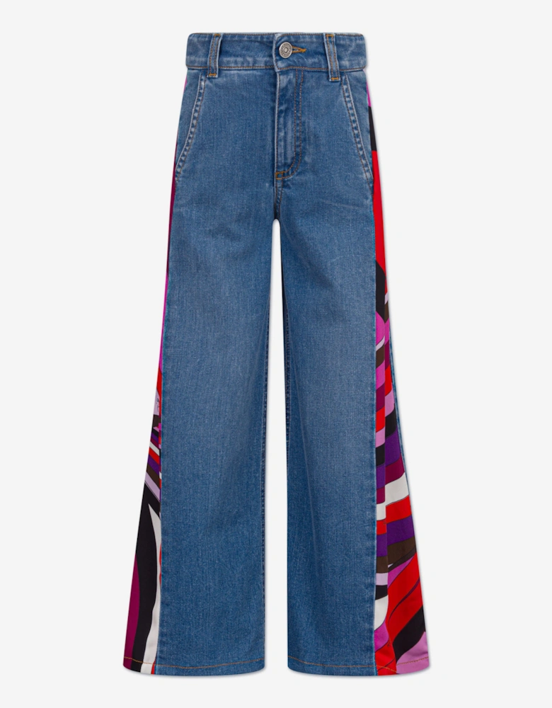 Girls Flared Jeans in Blue