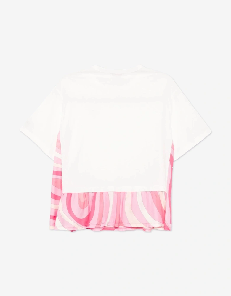 Girls Iride Logo T-Shirt in Ivory