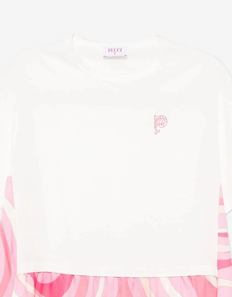 Girls Iride Logo T-Shirt in Ivory
