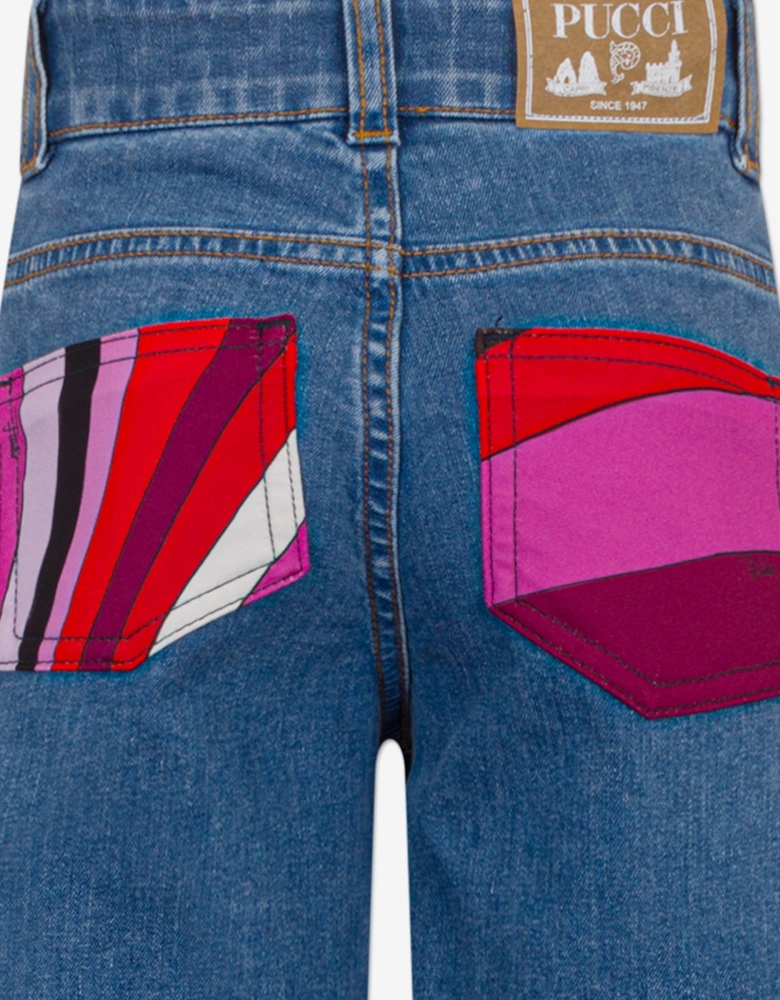 Girls Flared Jeans in Blue