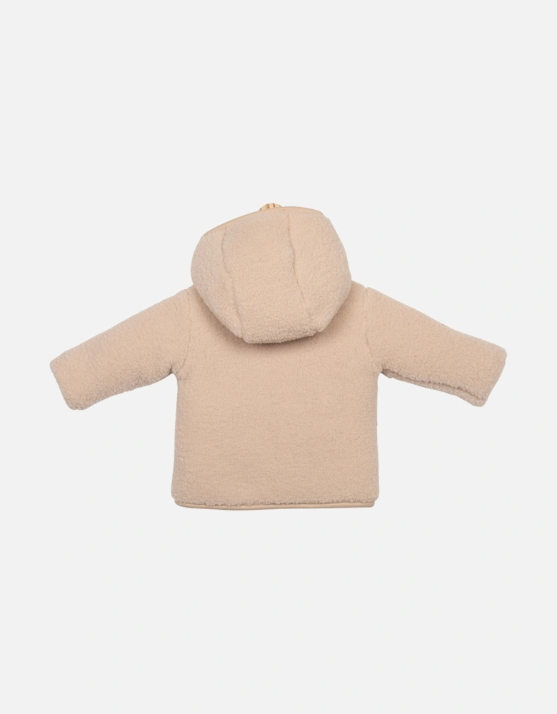 Boys Camel Teddy Fleece Coat