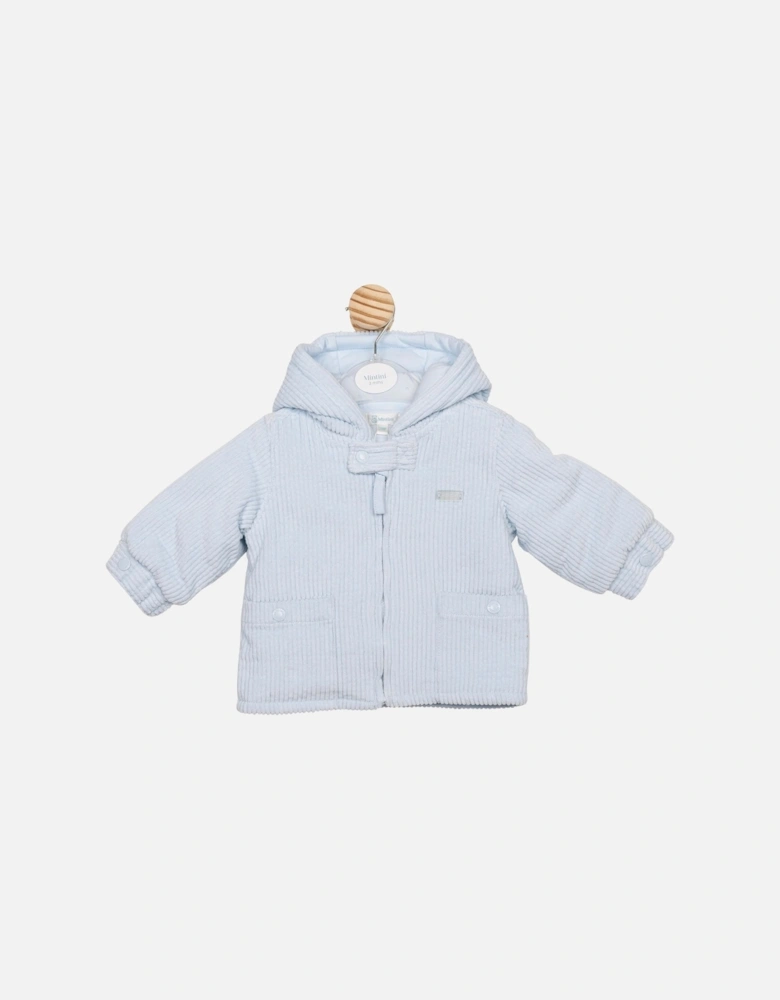 Boys Pale Blue Corduroy Coat