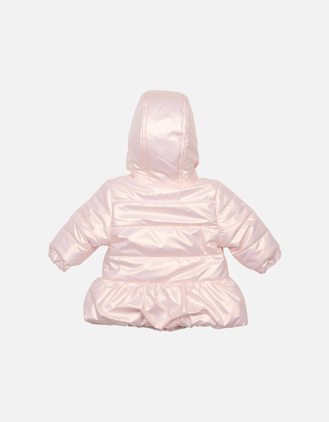 Girls Pale Pink Pearlised Padded Coat