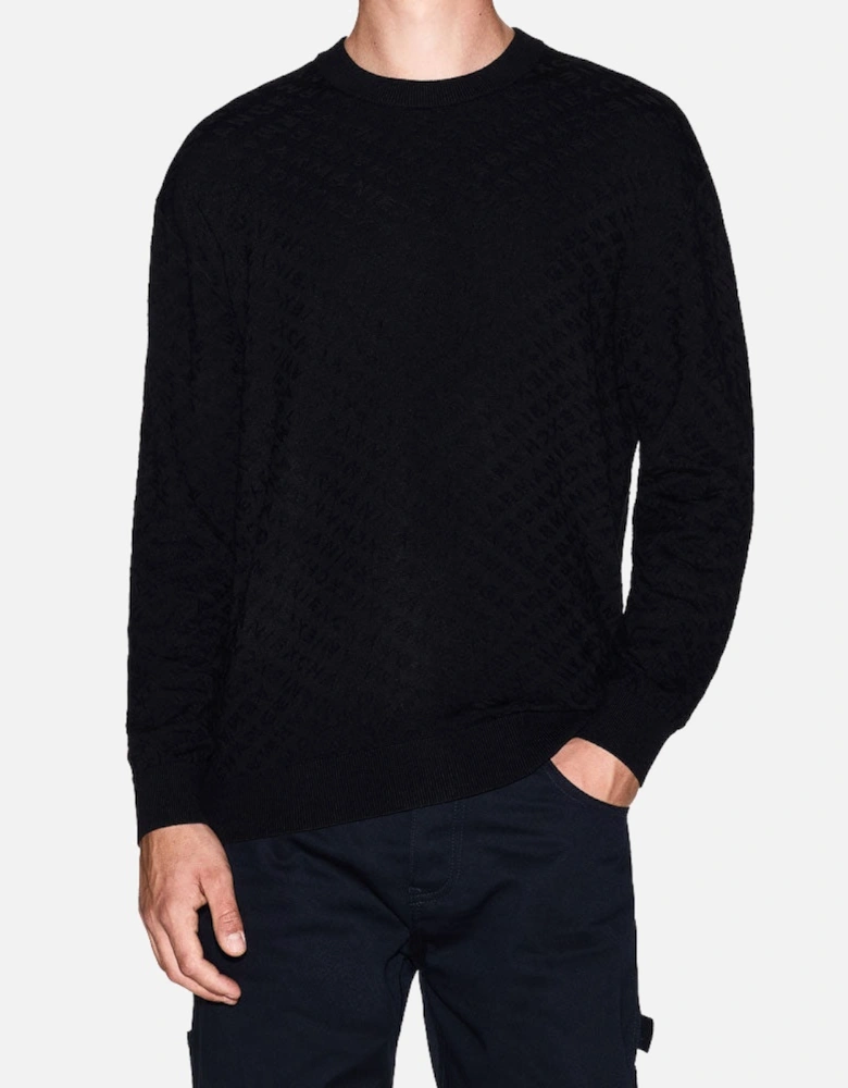 Exchange Knitwear Crew Neck Sweater Viscose - Black