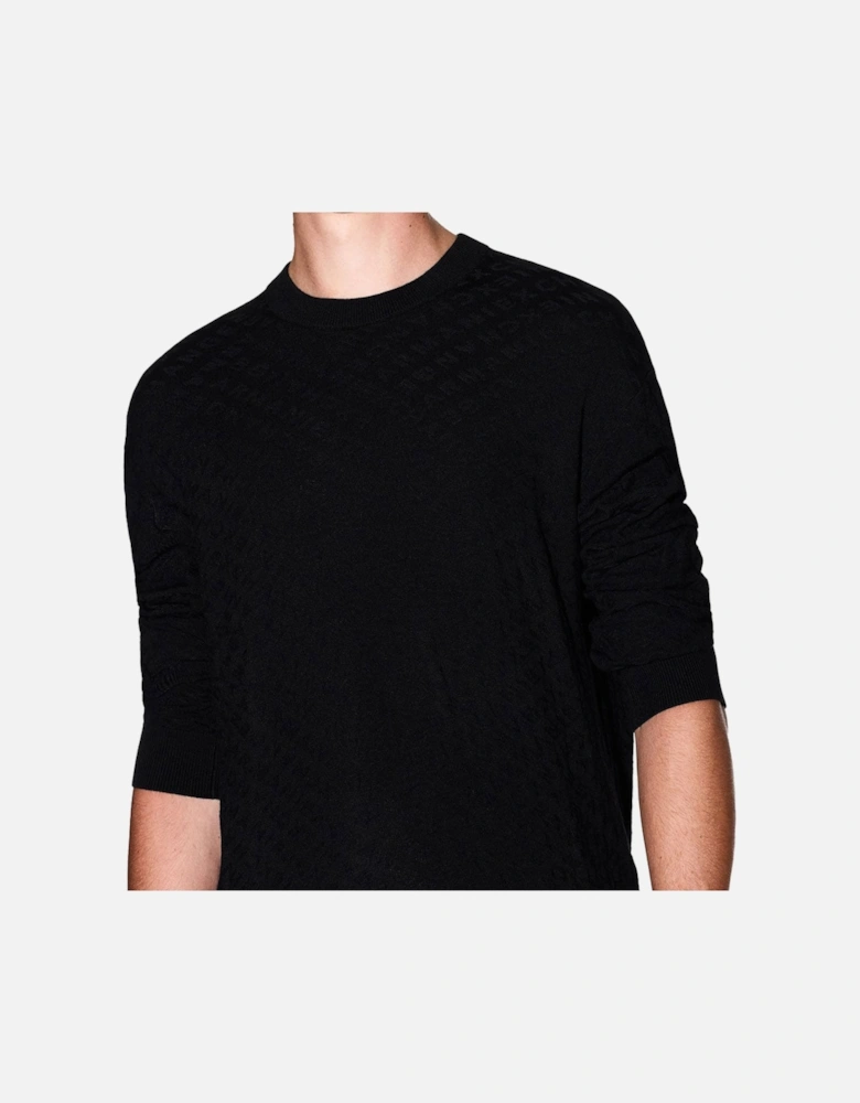 Exchange Knitwear Crew Neck Sweater Viscose - Black