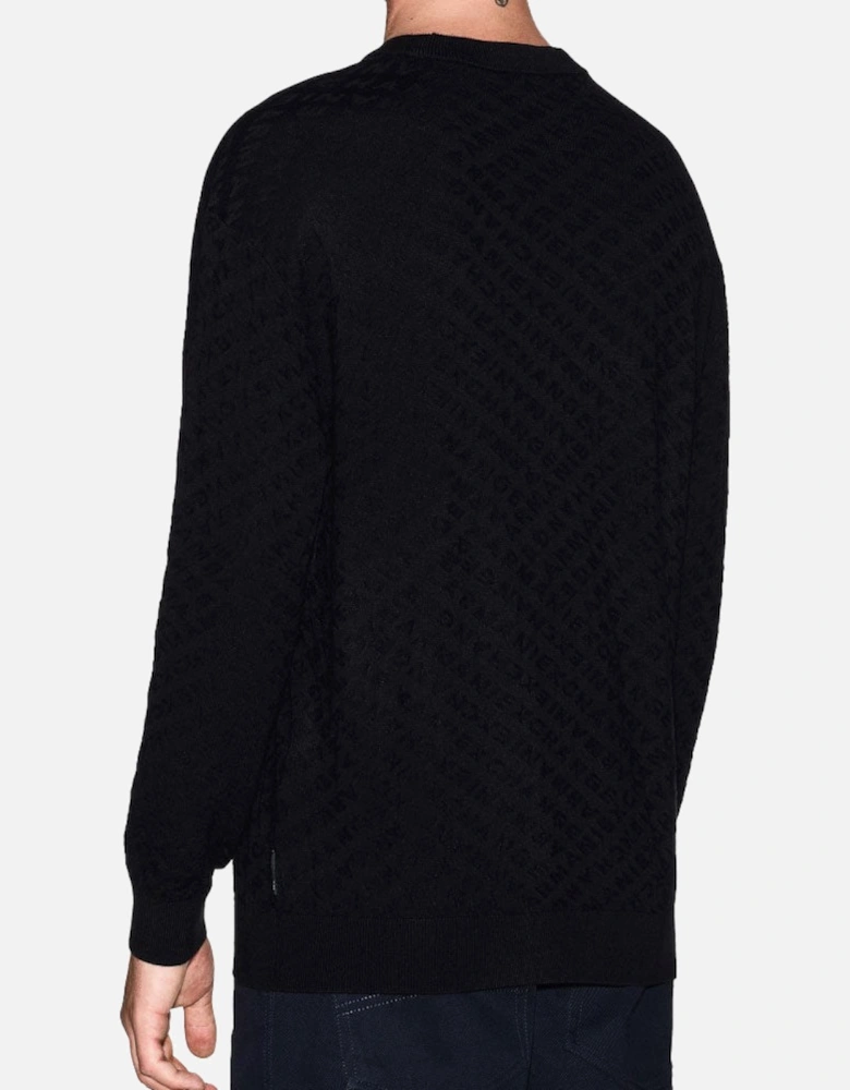 Exchange Knitwear Crew Neck Sweater Viscose - Black