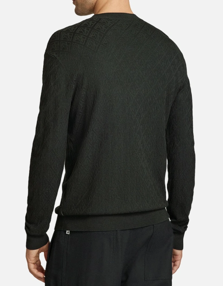 Exchange Crew Neck All over print Knit - Jet Olive XM000176 AF104540