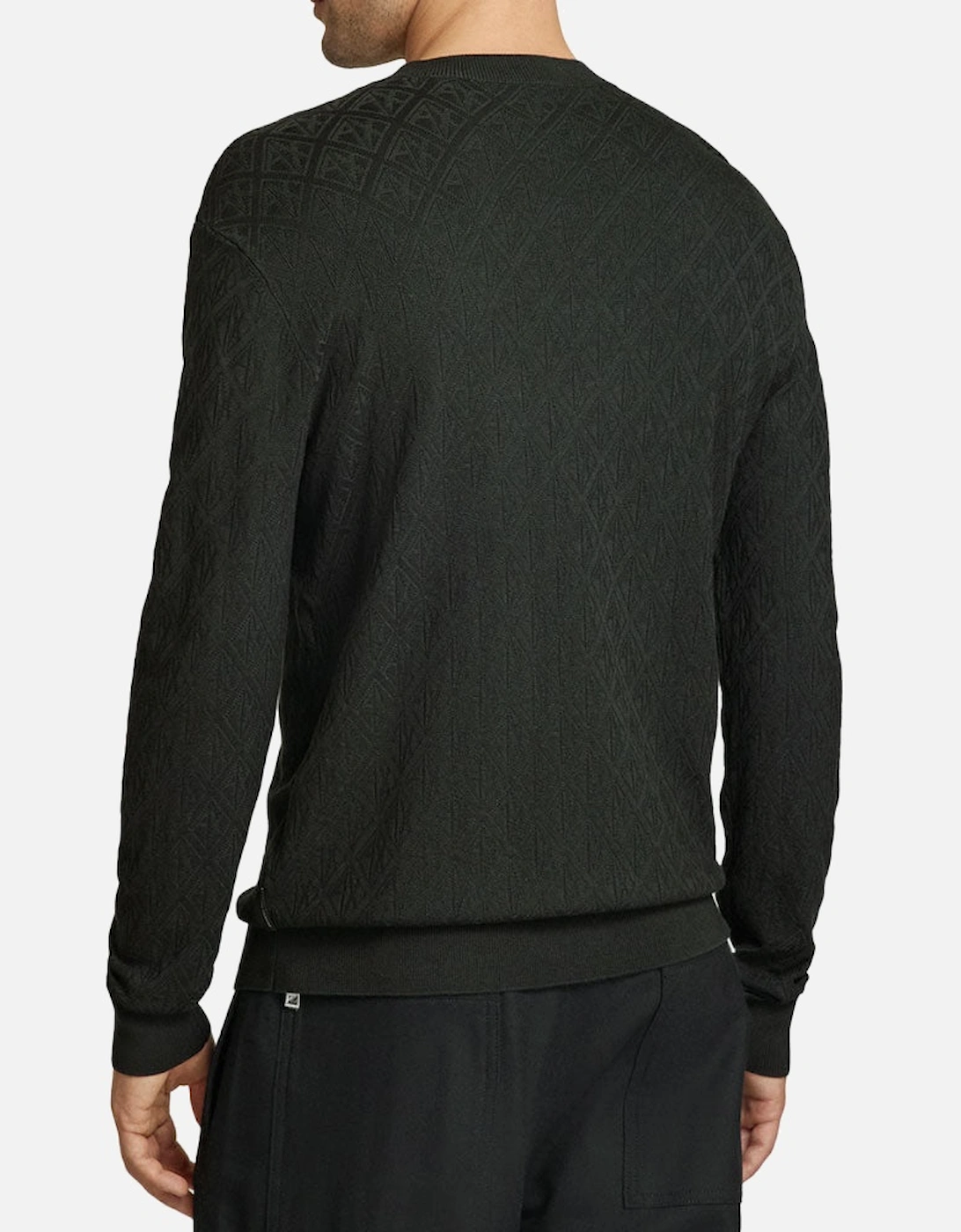 Exchange Crew Neck All over print Knit - Jet Olive XM000176 AF104540