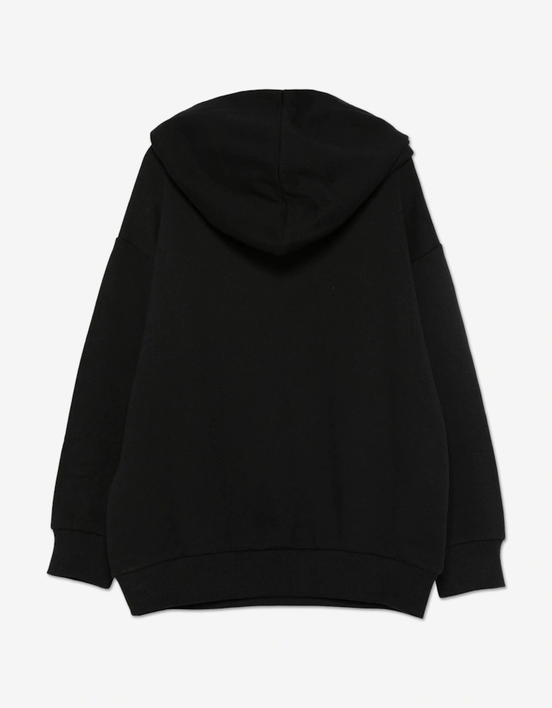 Girls Fish Logo Hoodie in Black