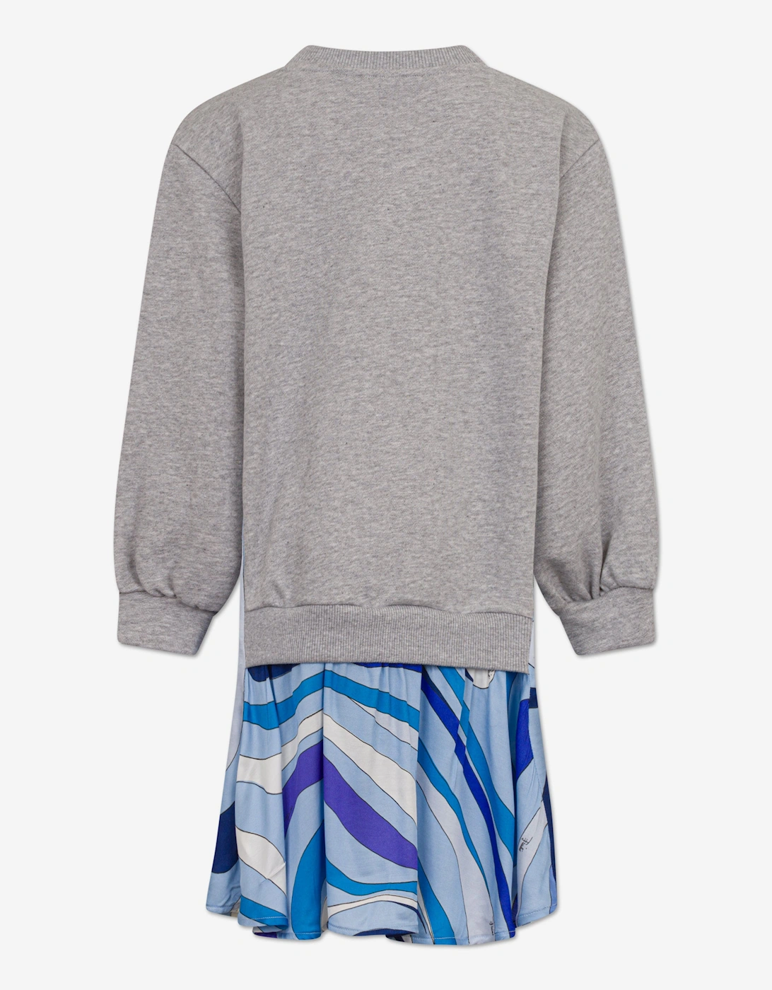 Girls Logo Sweater Dres in Grey
