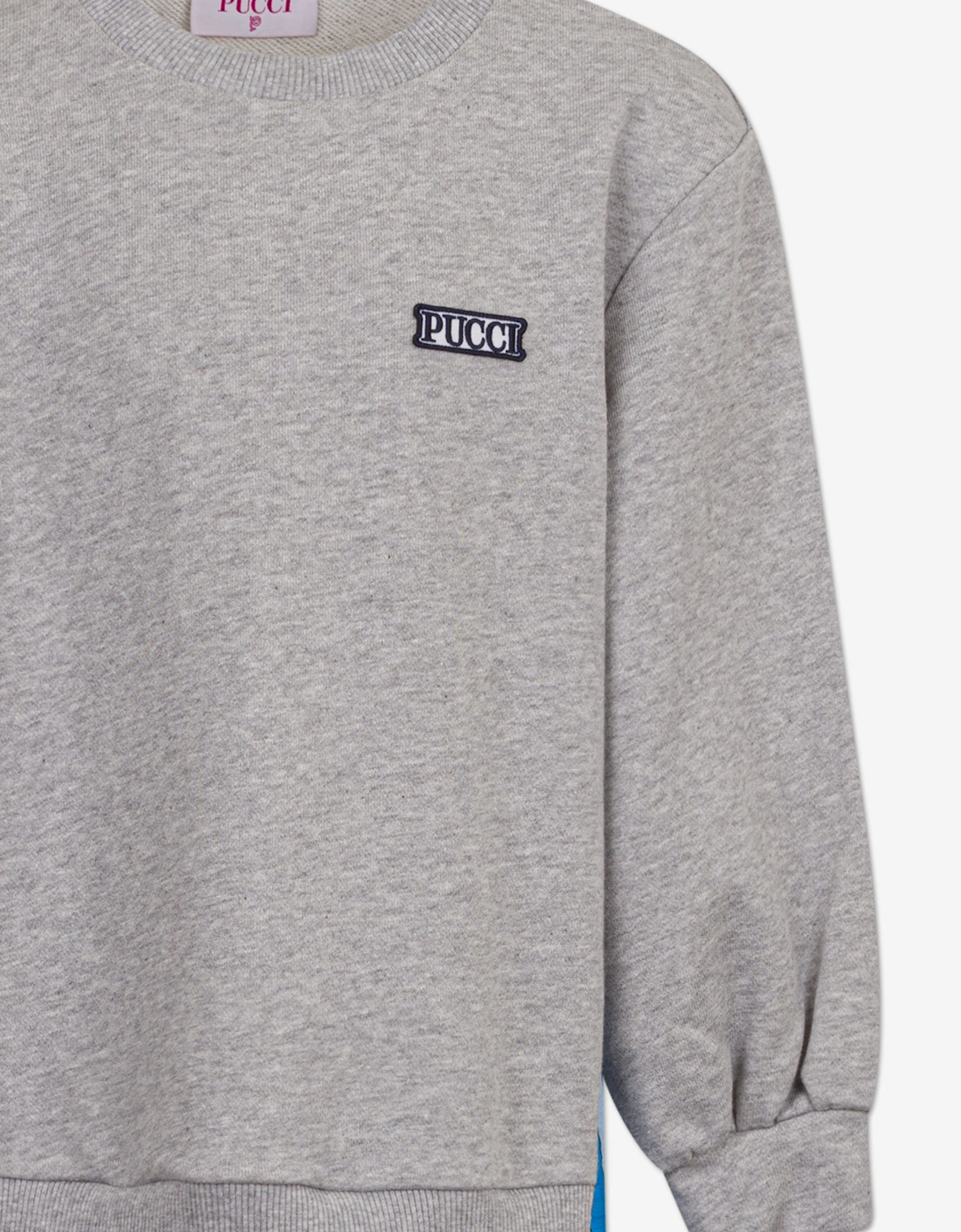 Girls Logo Sweater Dres in Grey