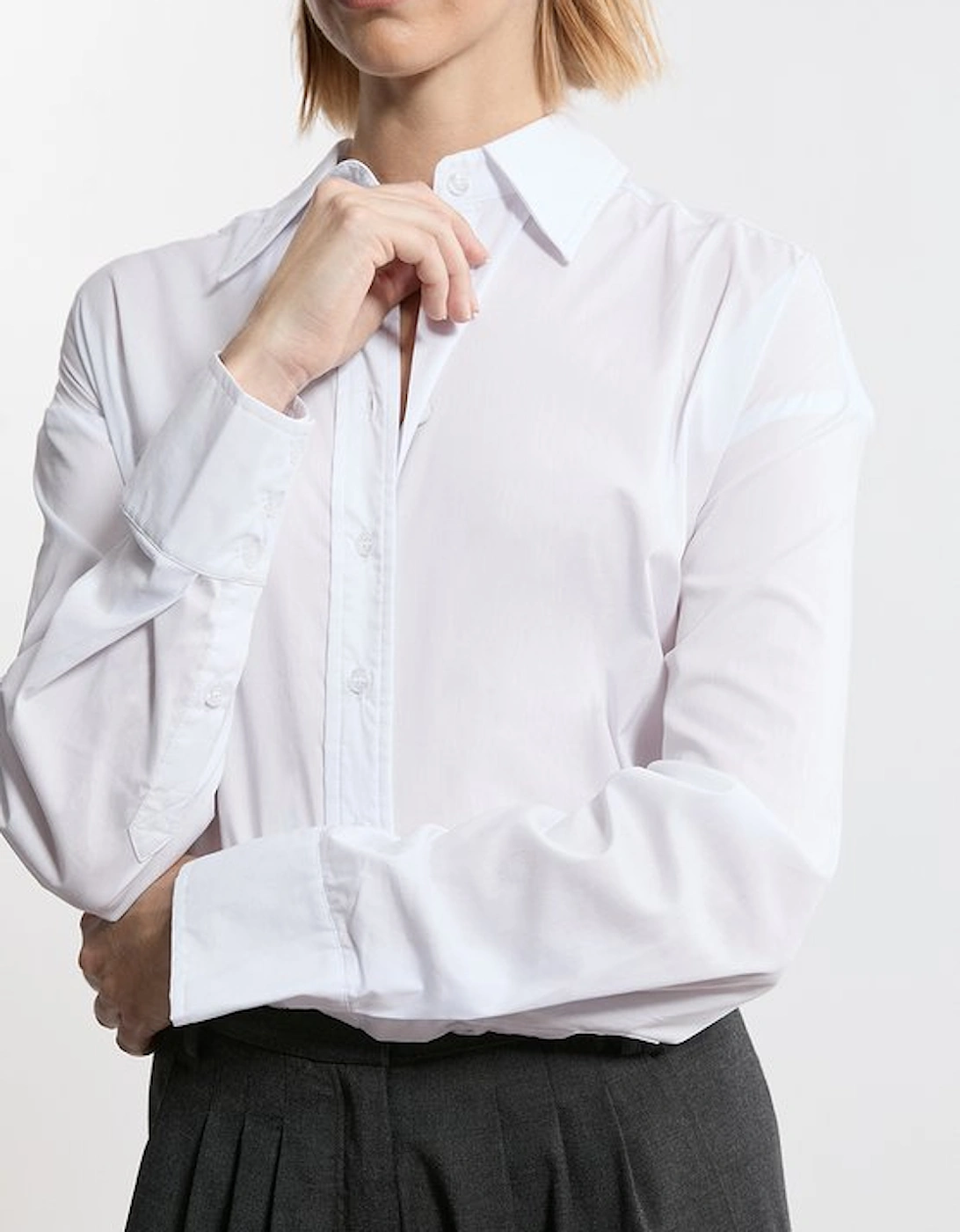 Tailored Cotton Button Through Shirt