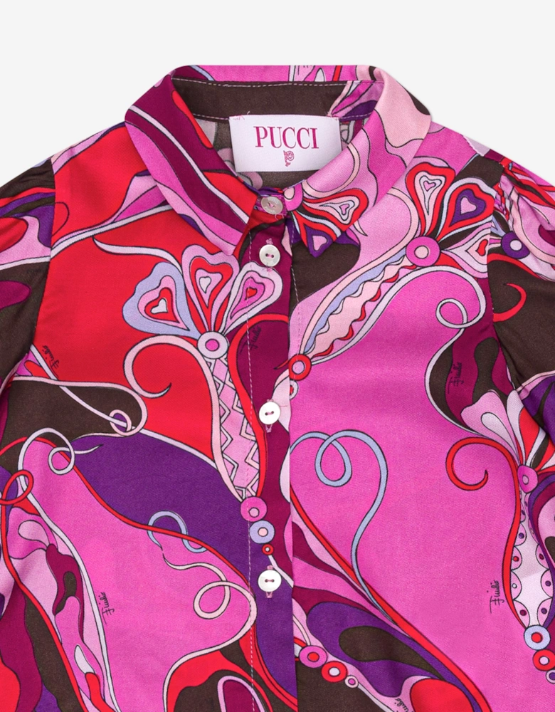 Baby Girls Orchidee Shirt Dress in Pink