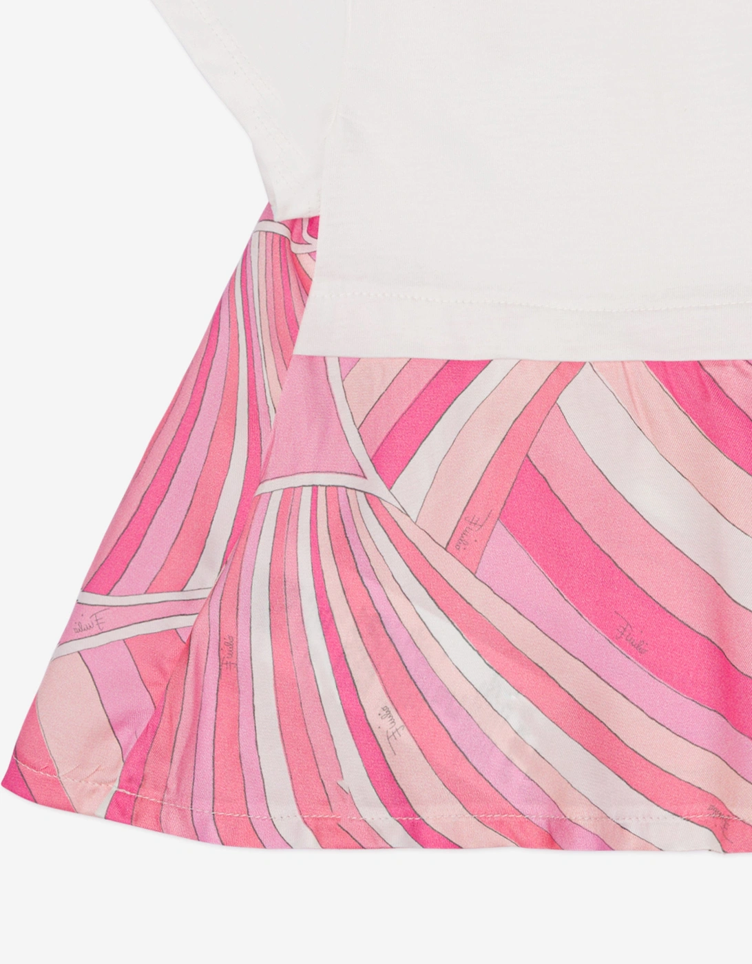 Baby Girls Iride Print Jersey Dress in Ivory
