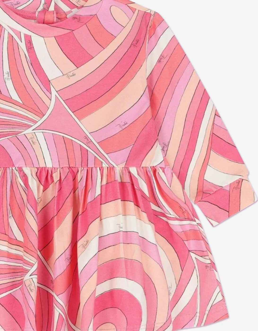 Baby Girls Iride Print Jersey Dress in Pink
