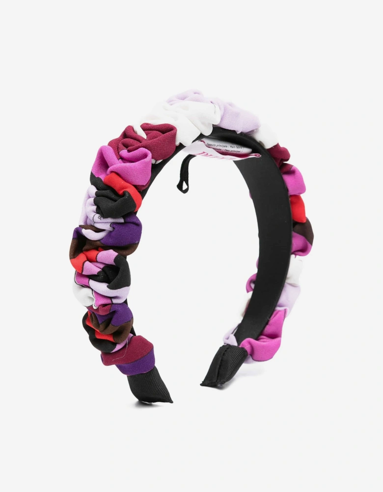 Girls Orchidee Ruched Headband in Pink
