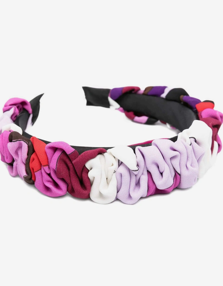 Girls Orchidee Ruched Headband in Pink