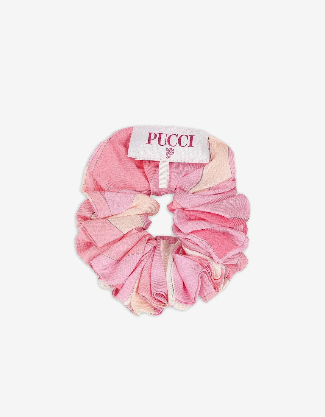 Girls Marmo Print Scrunchie in Pink