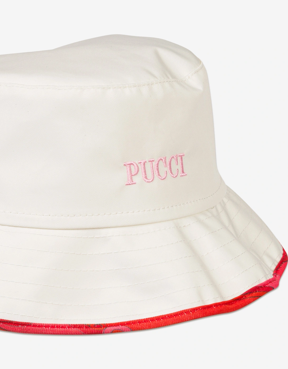 Girls Logo Bucket Hat in Ivory