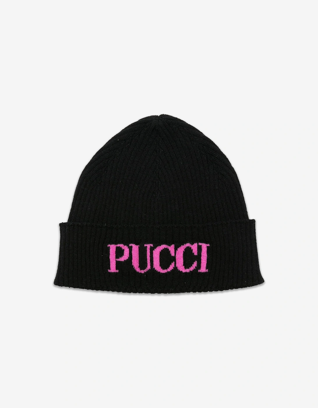Girls Wool and Cashmere Beanie Hat in Black, 3 of 2