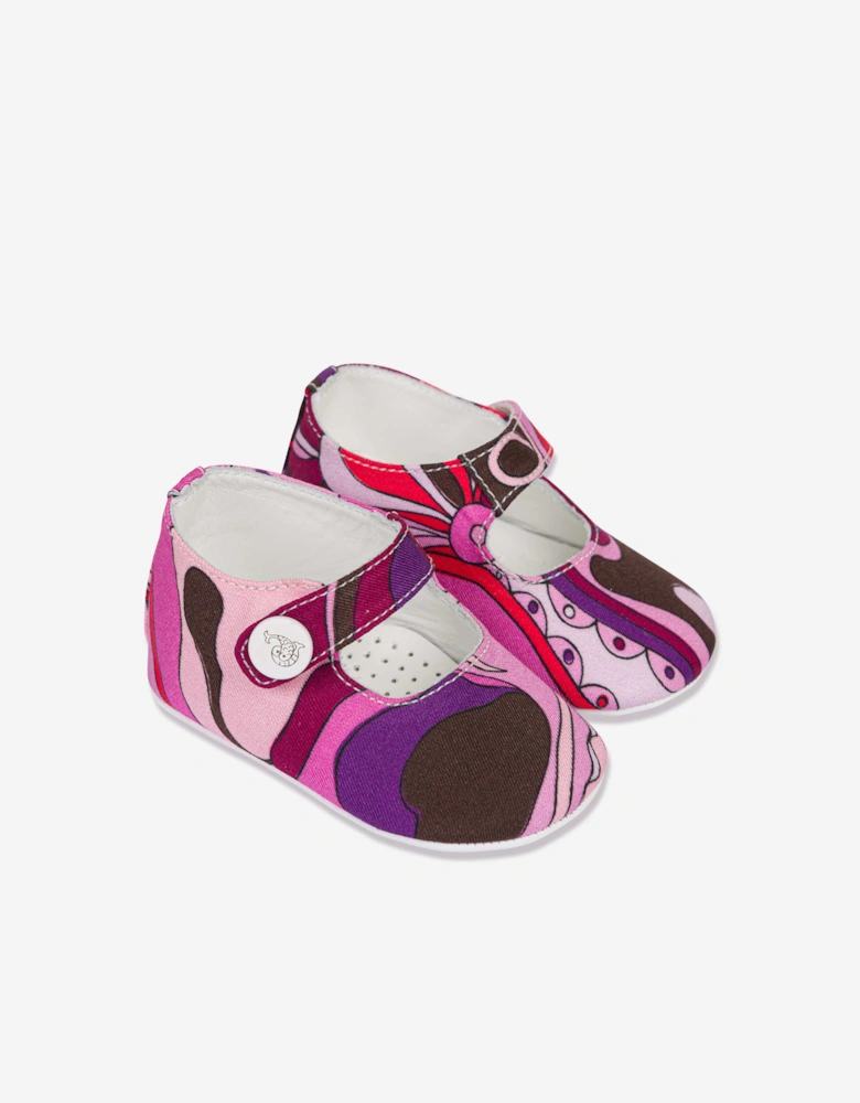 Baby Girls Orchidee Print Pre-Walkers in Pink
