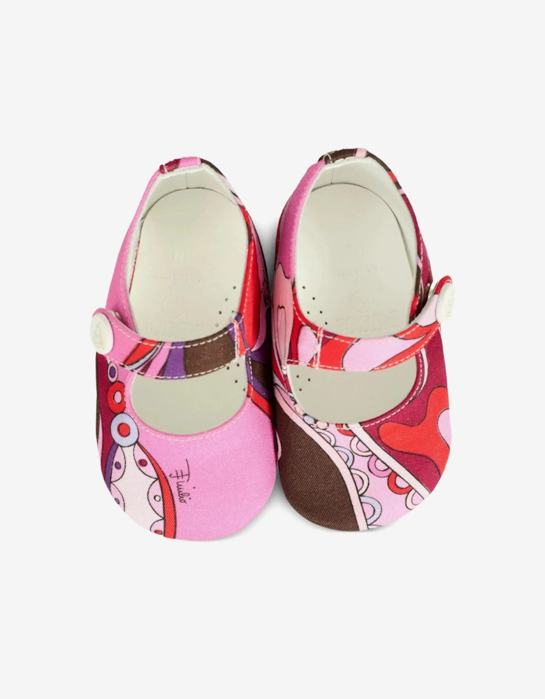 Baby Girls Orchidee Print Pre-Walkers in Pink