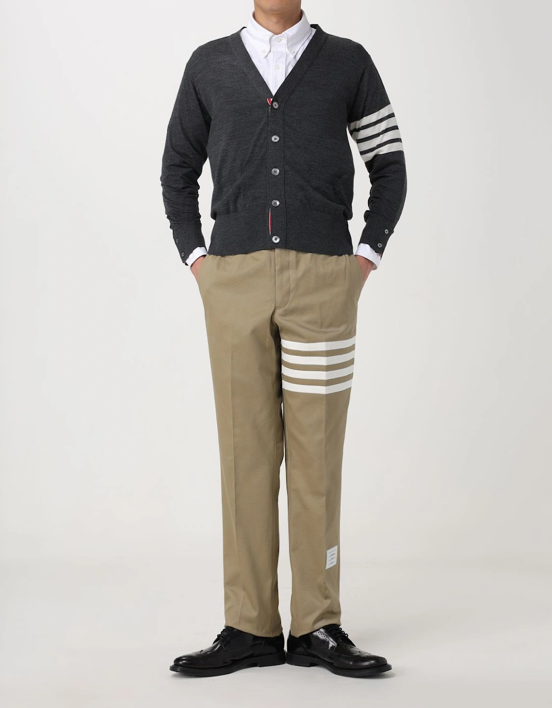 Four Stripe Sleeve Cardigan