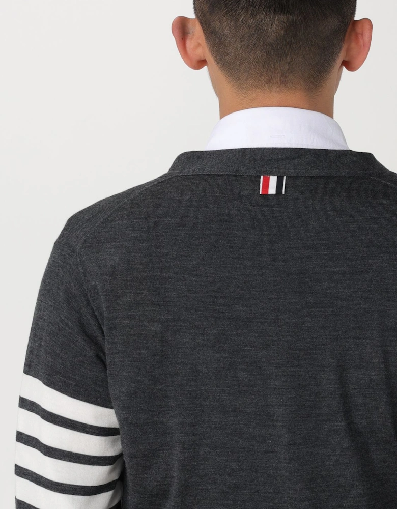 Four Stripe Sleeve Cardigan