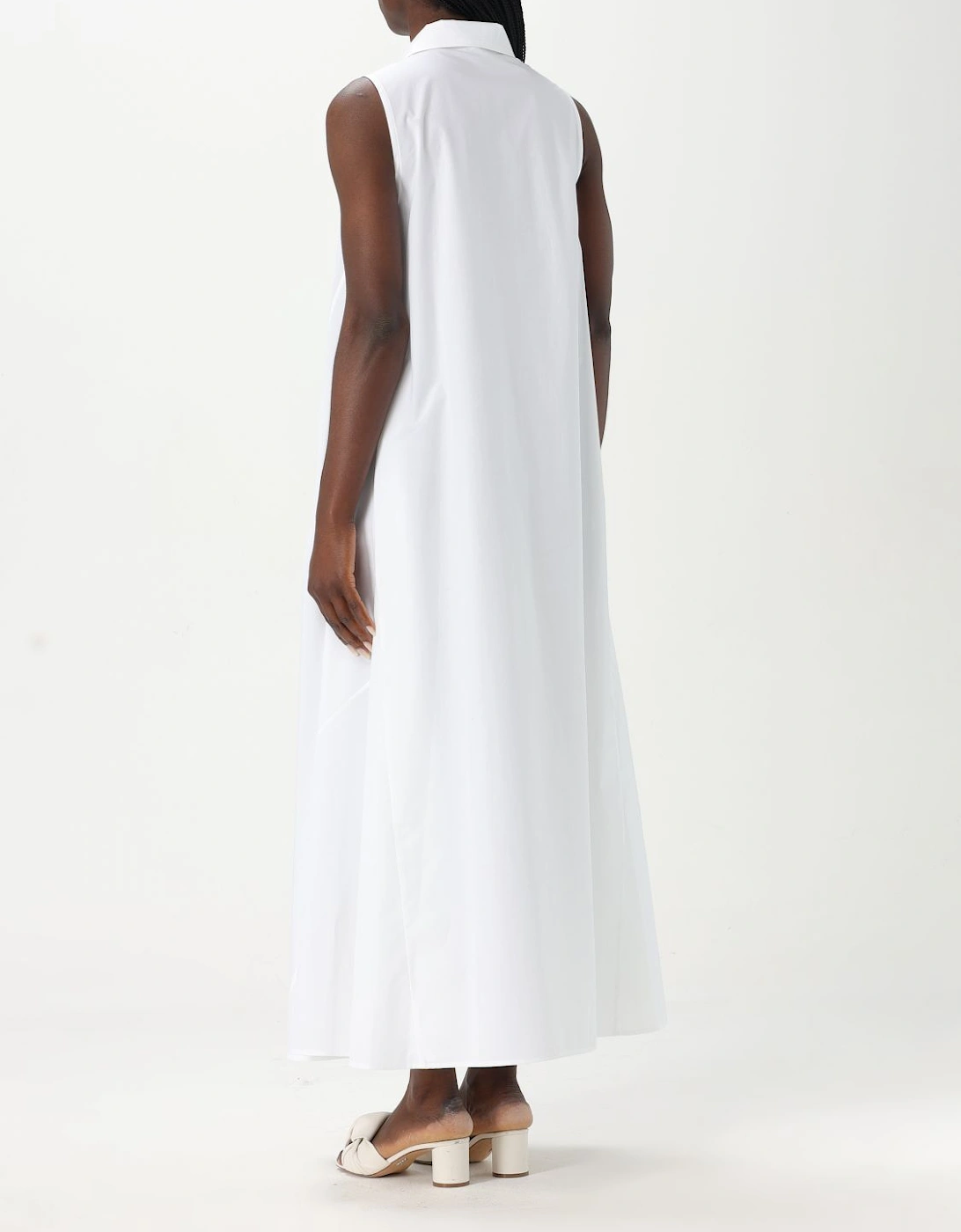 Sleeveless Collared Maxi Dress