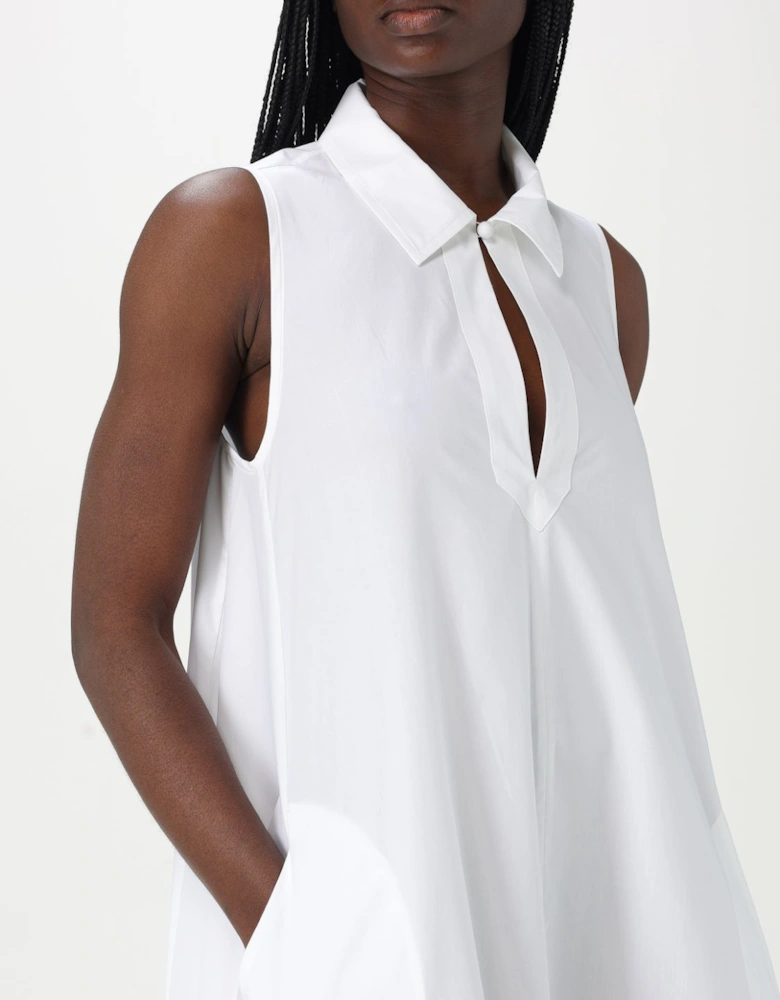 Sleeveless Collared Maxi Dress