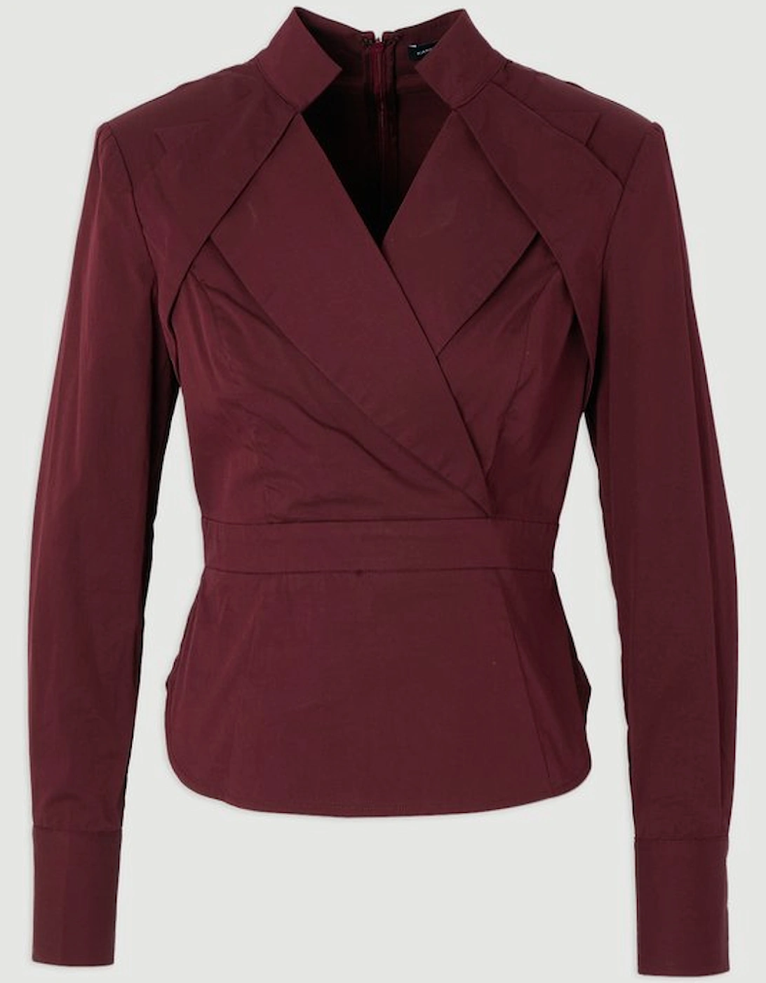 Stretch Cotton Collar Detail Woven Shirt