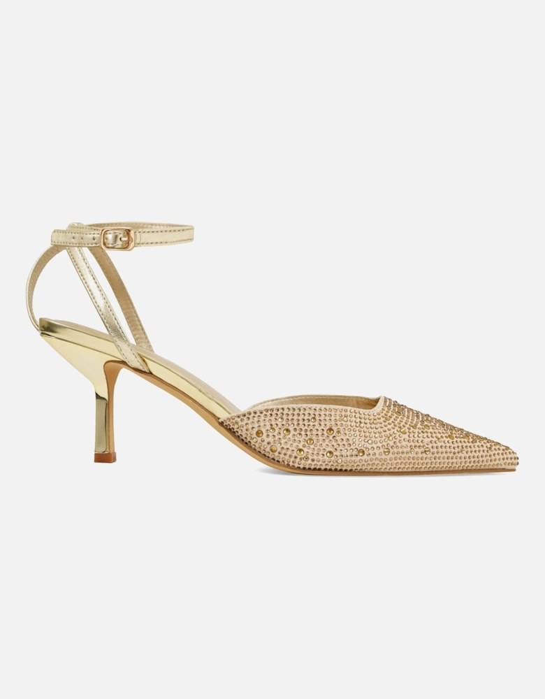 Embellished Low Kitten Heel