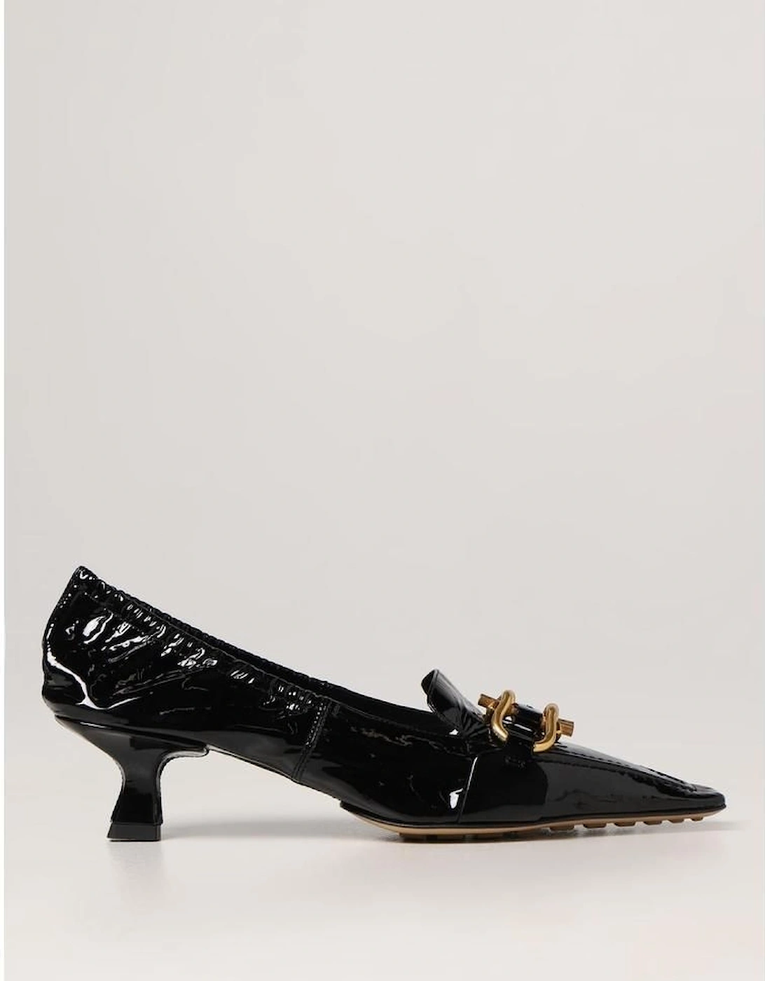 Lido Patent Leather Loafers  - Black High Heel Shoes, 2 of 1