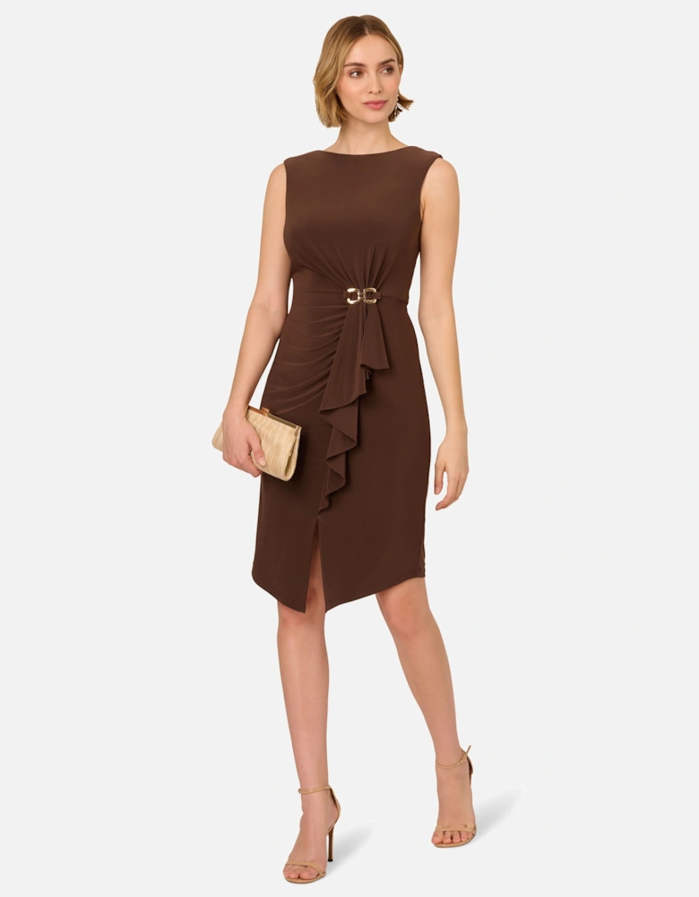 Jersey Buckle Sheath Dress