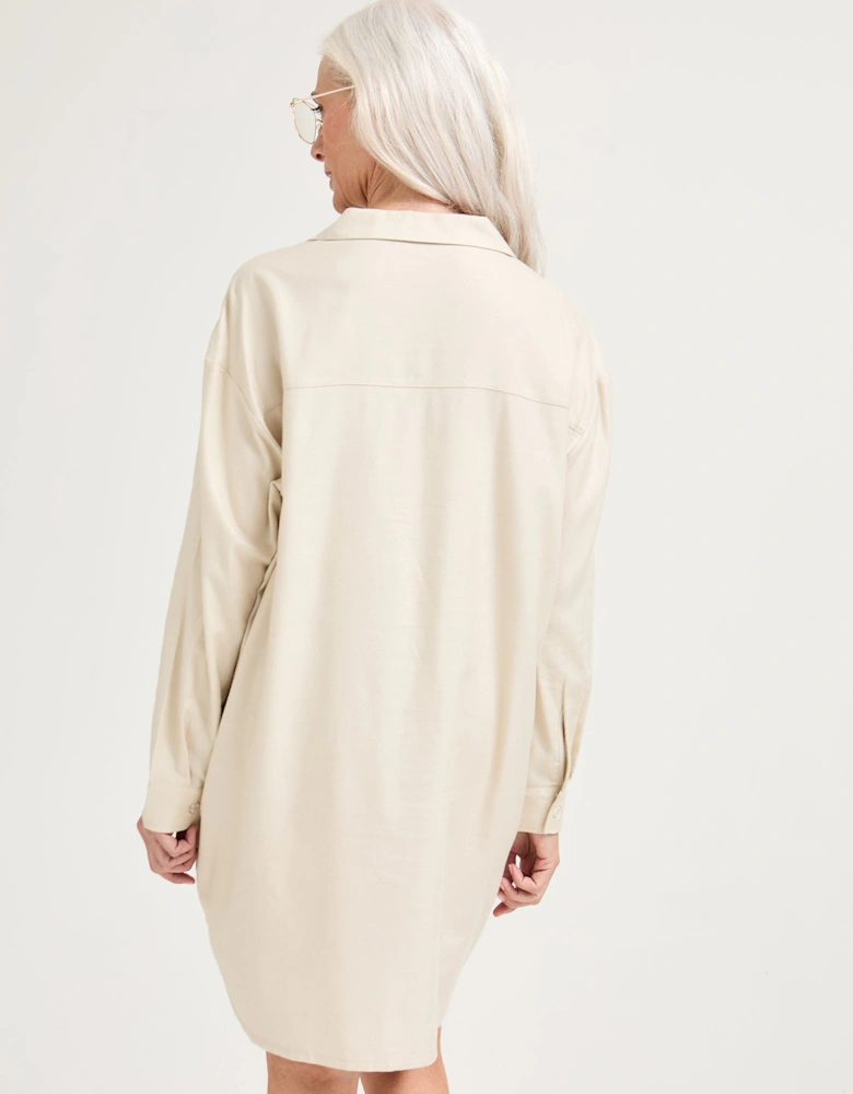 Cotton Modal Relaxed Nightshirt in Natural