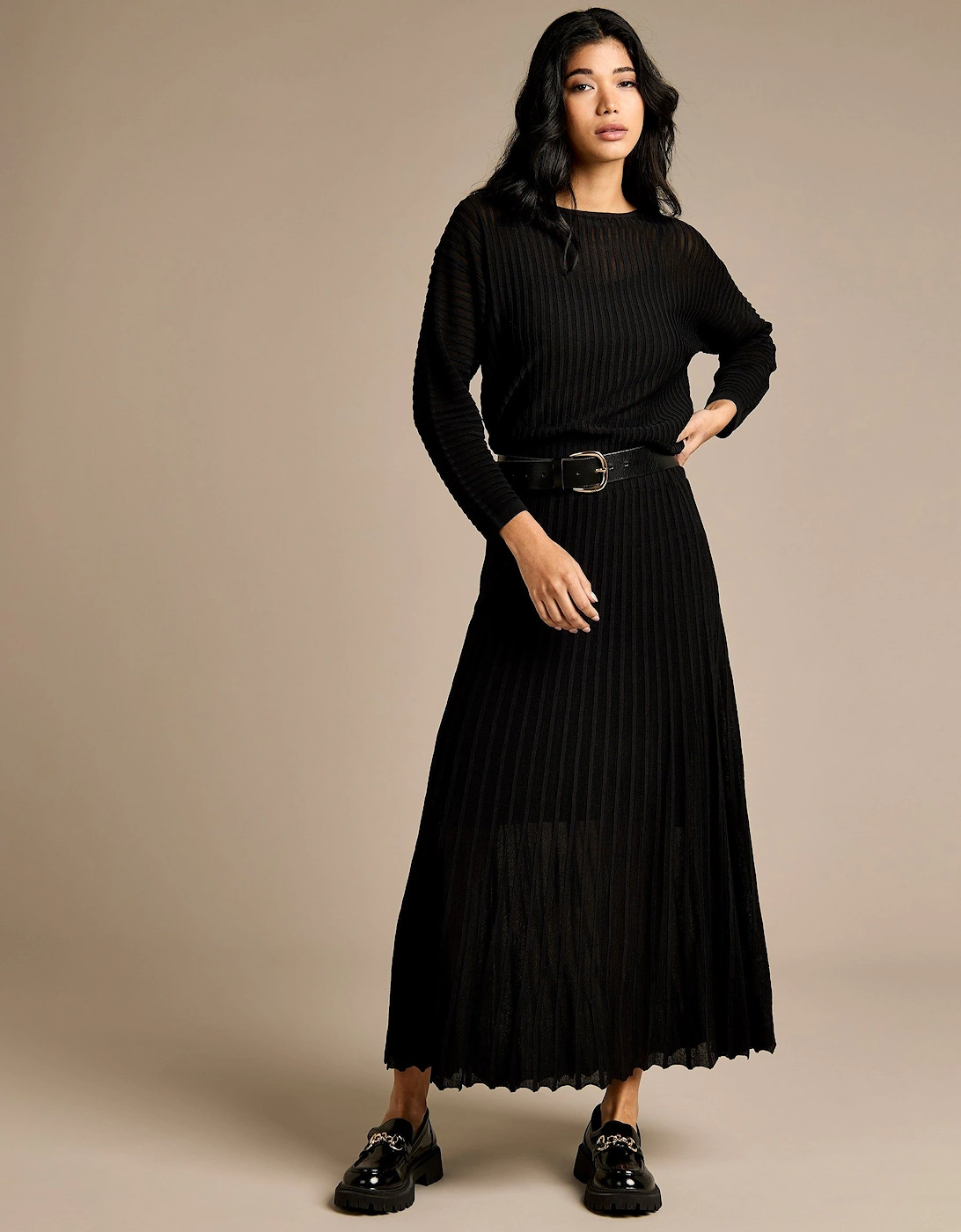 Amrie Black Knitted Skirt, 2 of 1