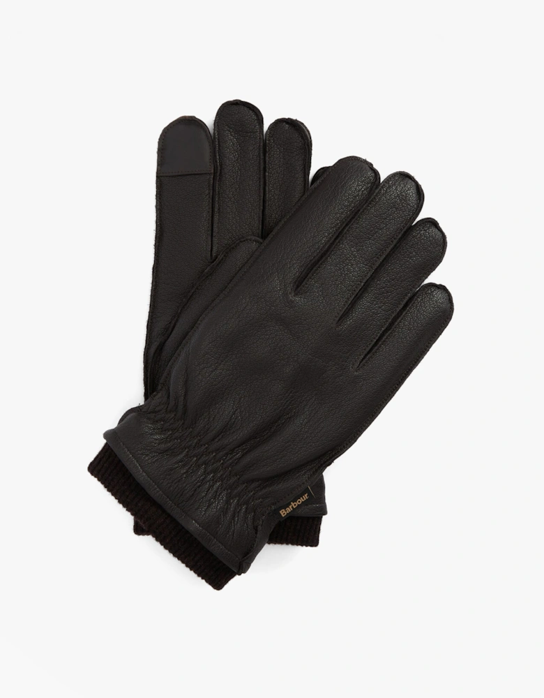 HIGHFIELD LEATHER Mens Gloves Dark Brown