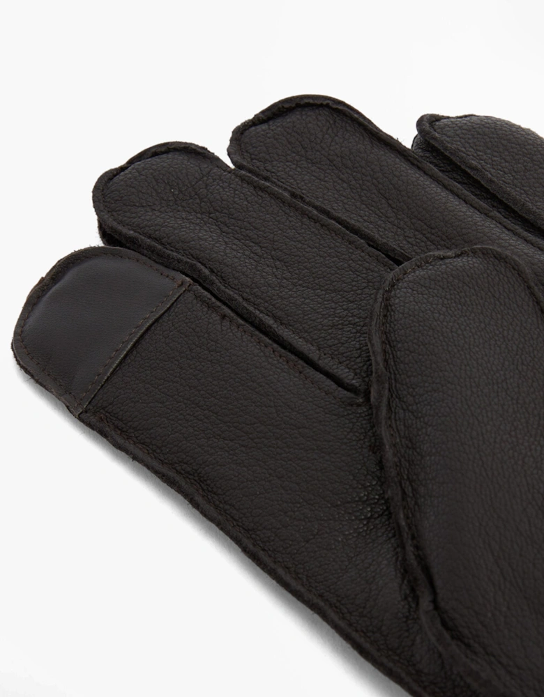HIGHFIELD LEATHER Mens Gloves Dark Brown