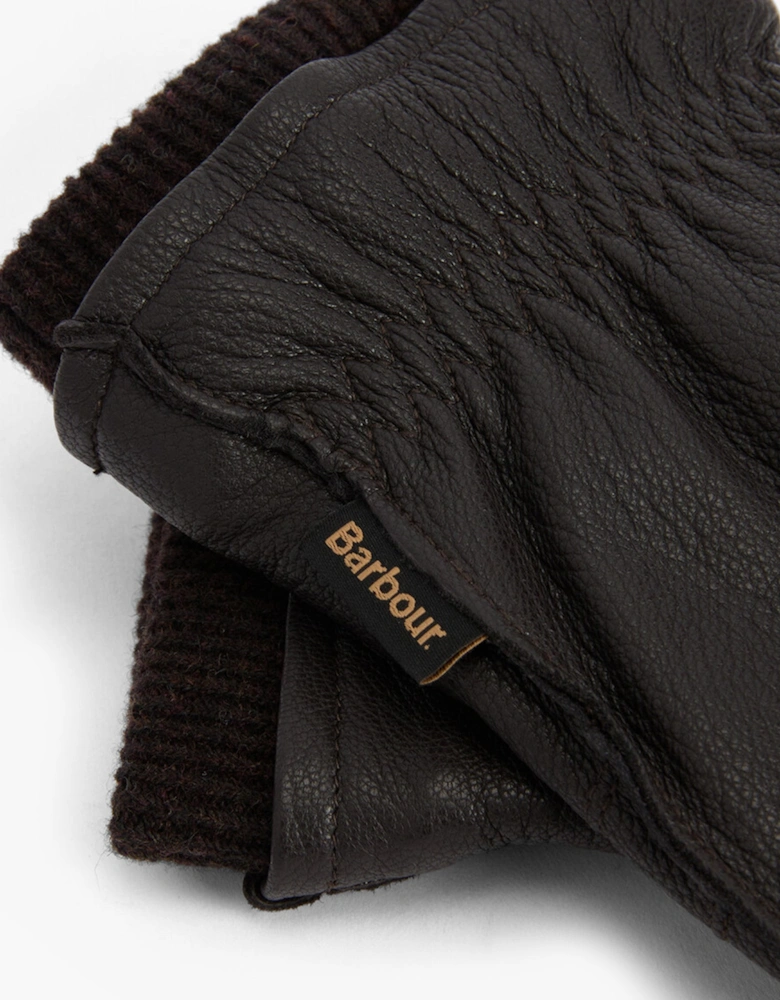 HIGHFIELD LEATHER Mens Gloves Dark Brown