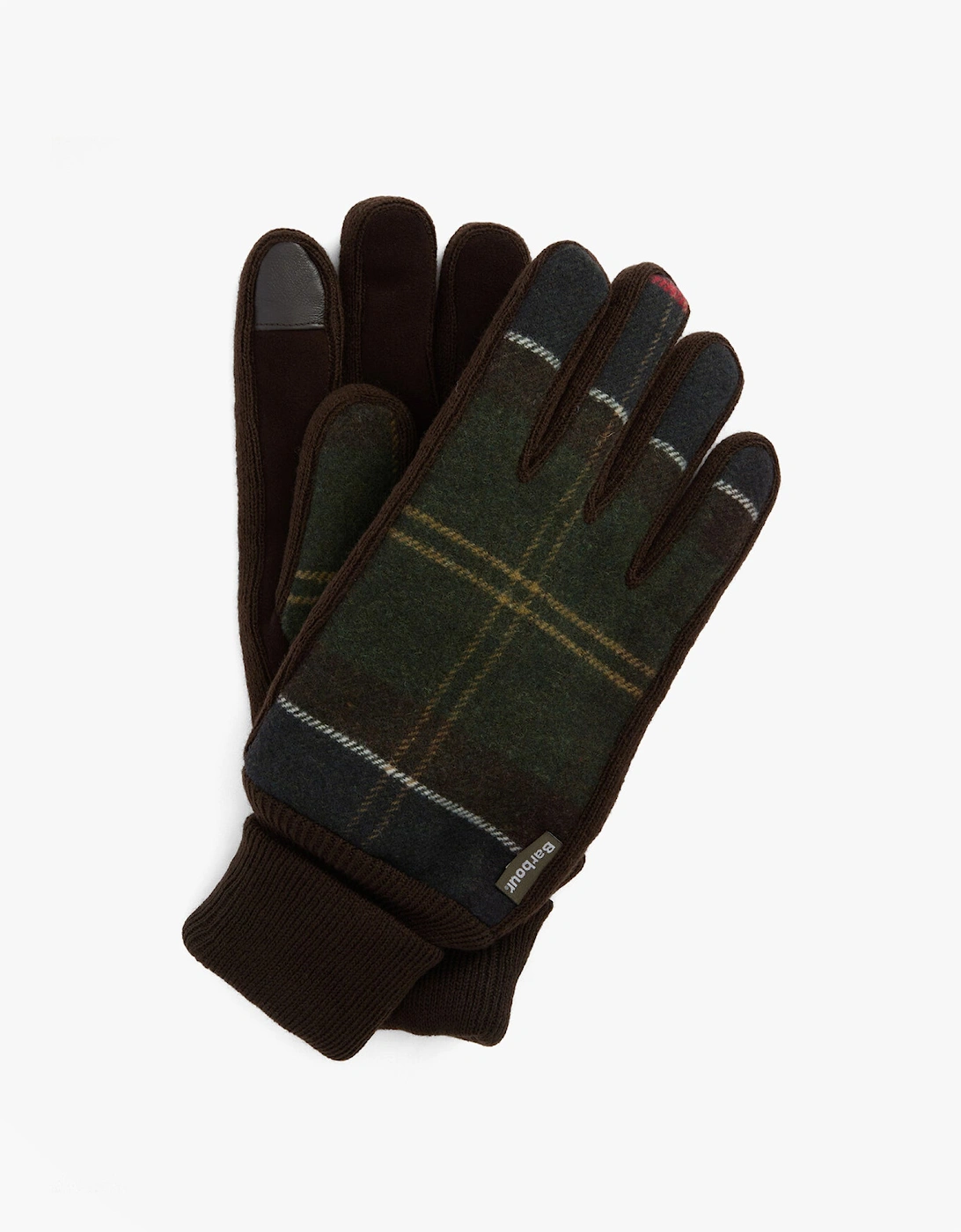 Men's Barbour Field Fleece Mens Gloves Classic Tartan - Multi - Size: SMALL