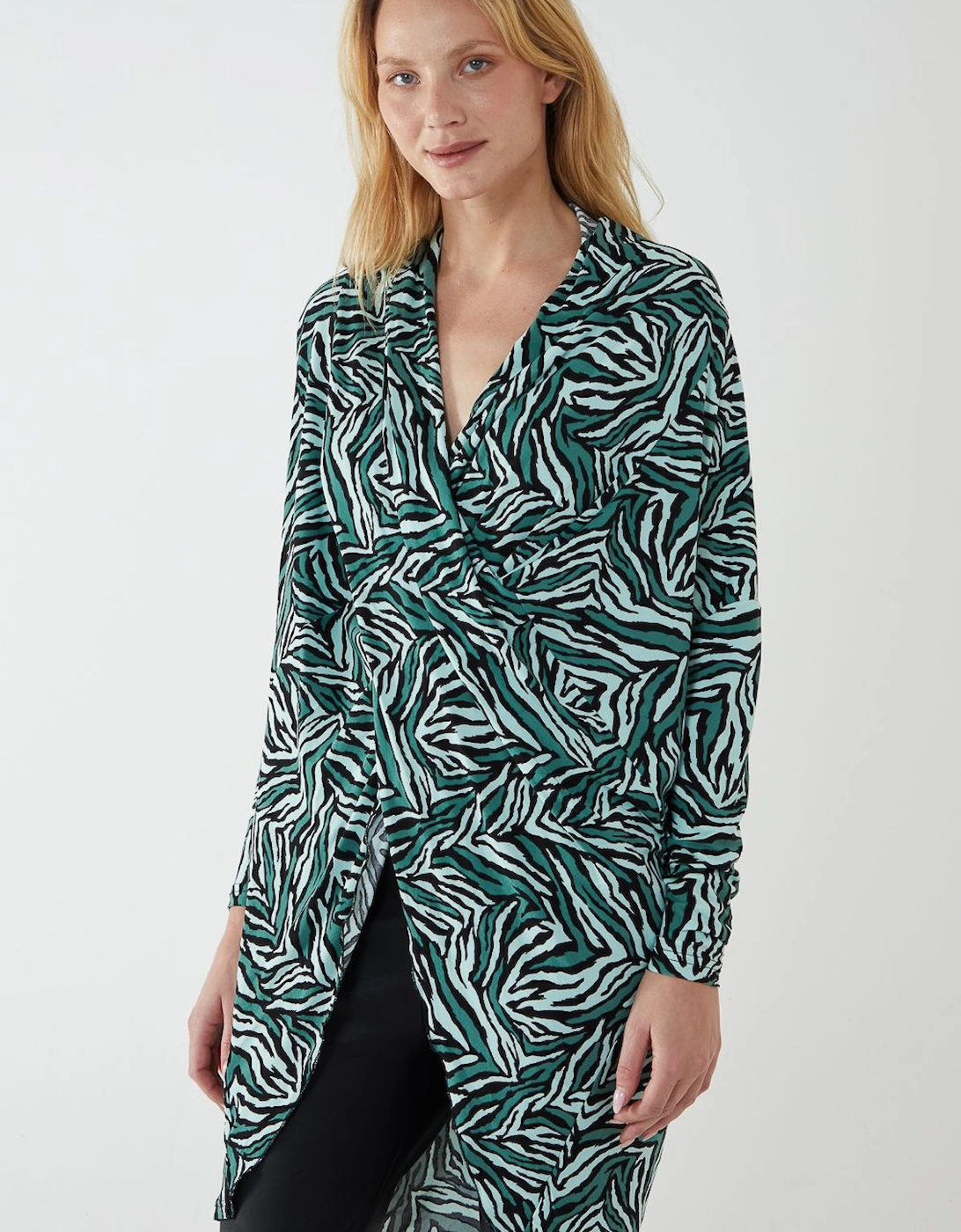 Draped Dip Hem Top, 2 of 1