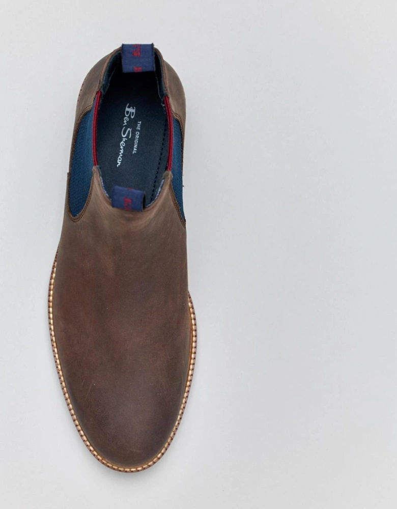 Walker Chelsea Leather Men's Brown Boots