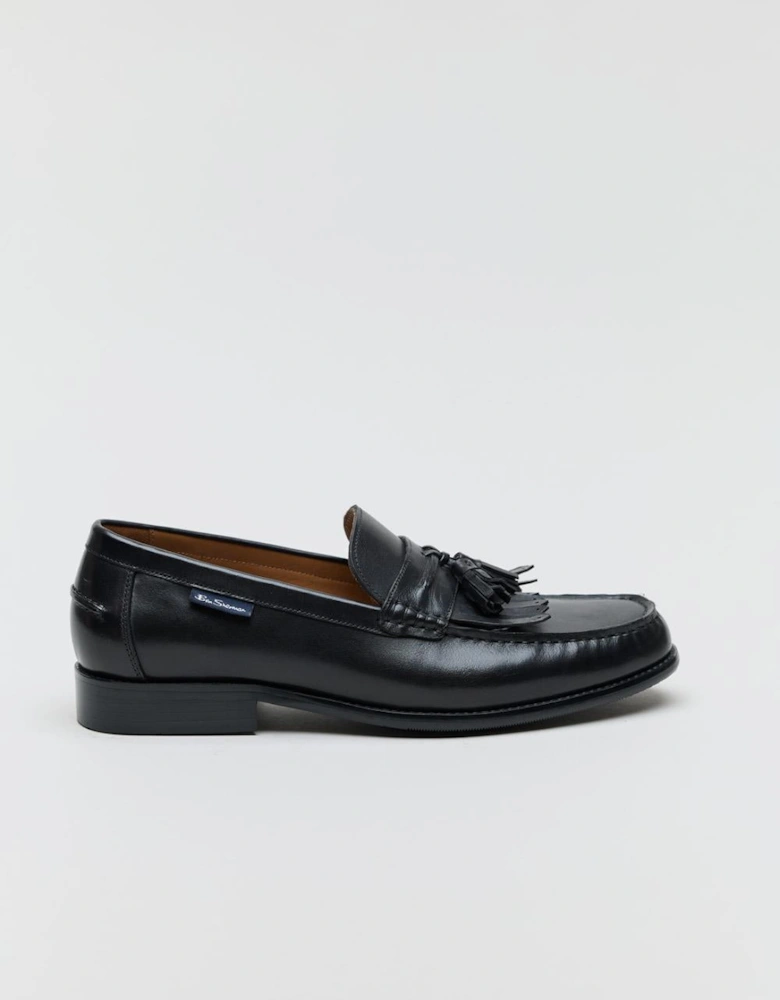 Buster Leather Men's Black Loafers
