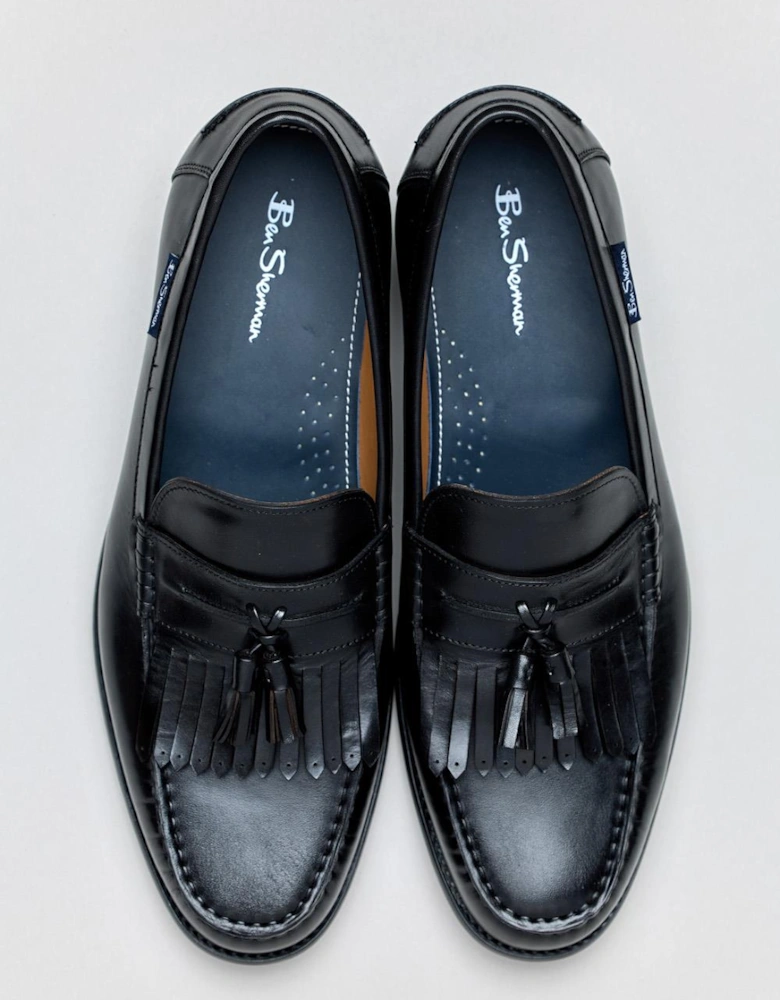 Buster Leather Men's Black Loafers