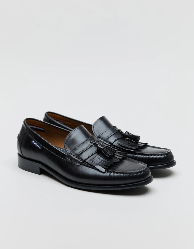 Buster Leather Men's Black Loafers