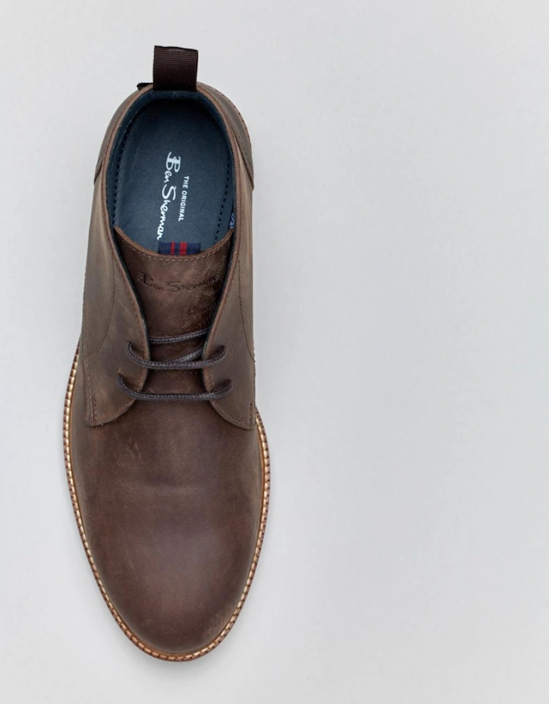 Walker Chukka Leather Men's Brown Boots