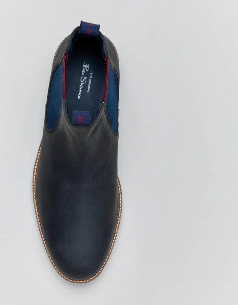 Walker Chelsea Leather Men's Black Boots