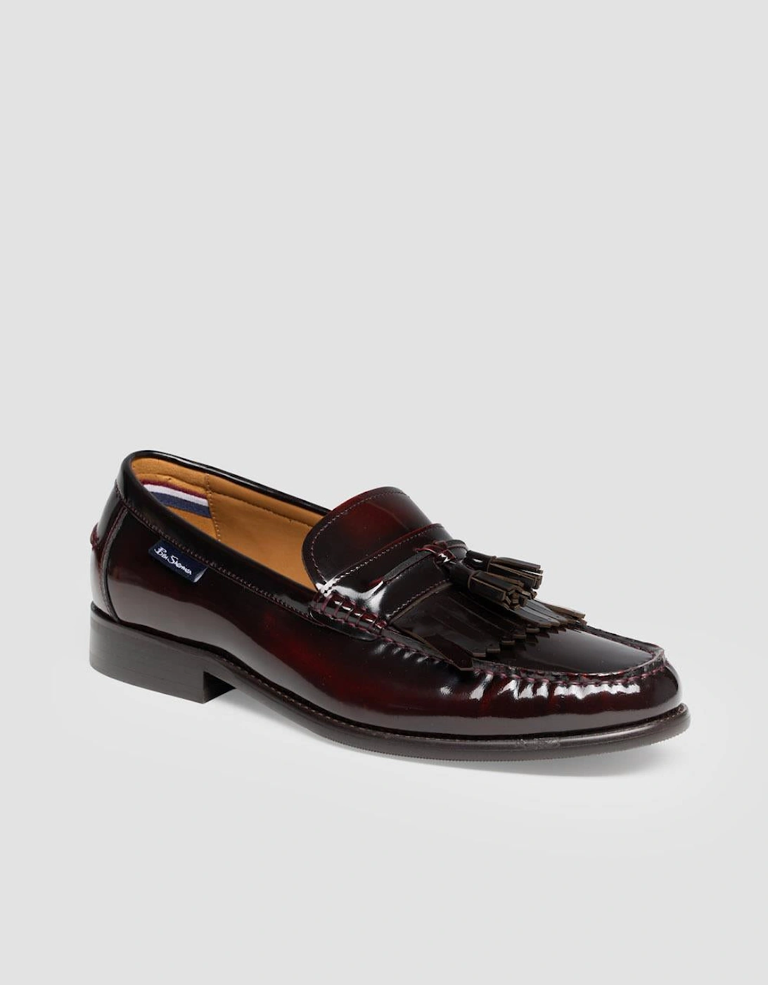 Buster Leather Men's Burgundy Loafers, 6 of 5