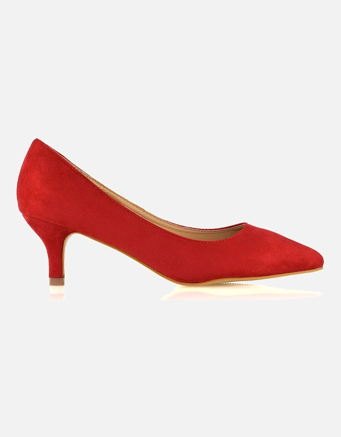 'Cali' Pointed Toe Low Stiletto Kitten High Heel Court Shoes, 2 of 1